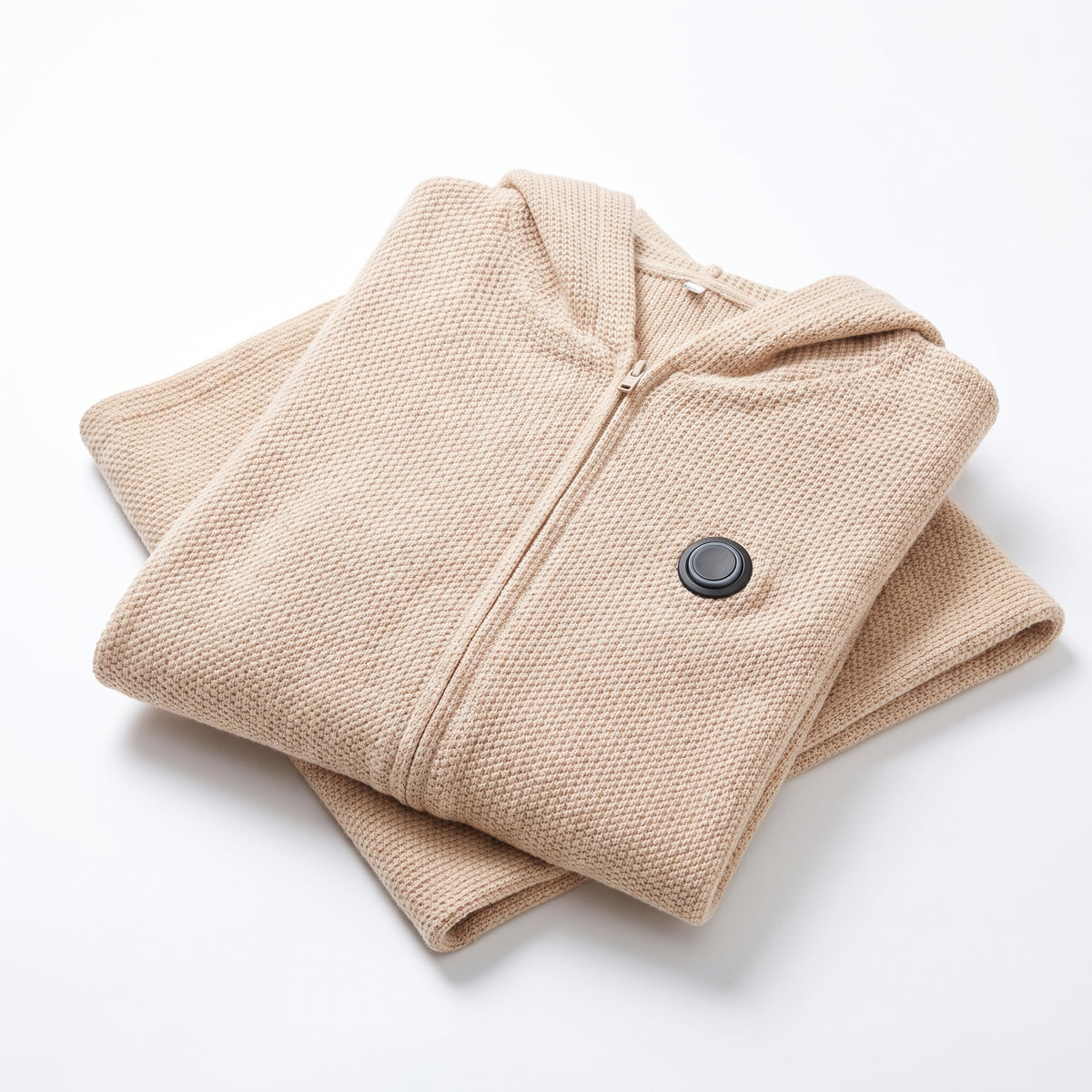 Wearable Heated Blanket with Supportive Poncho Wrap and Zip-Front - Red