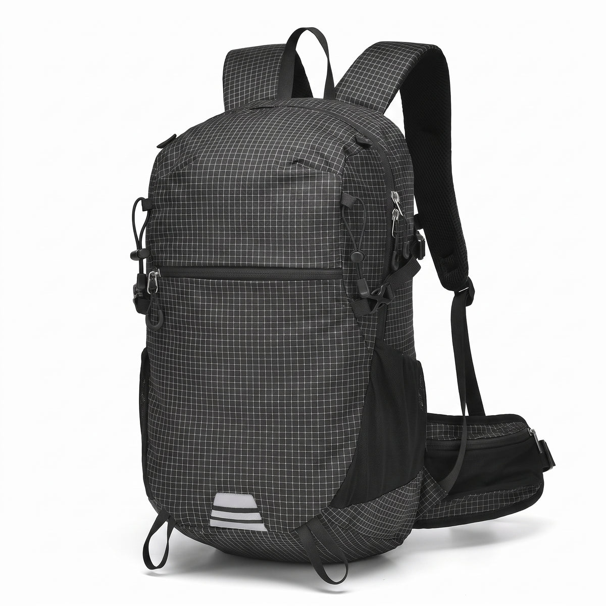 Lightweight Hiking Backpack with Secure Daypack and Pattern - Yellow