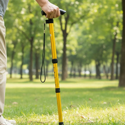 Walking Cane Height Adjustable From Leichtes Aluminium With Rutschfester Griff Ergonomic Non-Slip Grip And Wrist Strap - Image 4