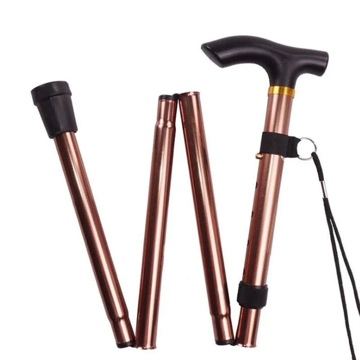 Walking Cane Height Adjustable From Leichtes Aluminium With Rutschfester Griff Ergonomic Non-Slip Grip And Wrist Strap - Image 5