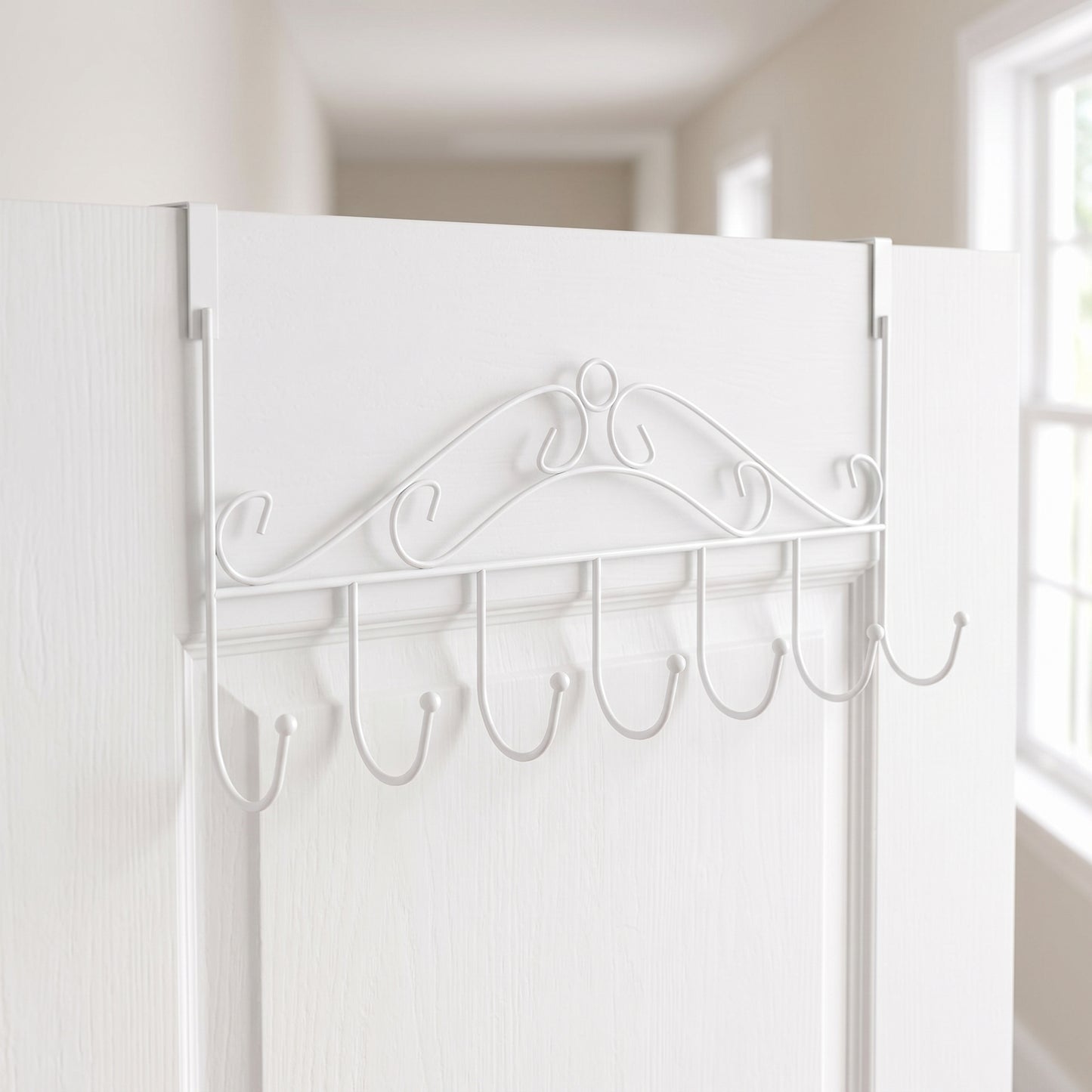 Wall Mounted Coat Rack with Adjustable Over-the-Door Design and Hooked - hero