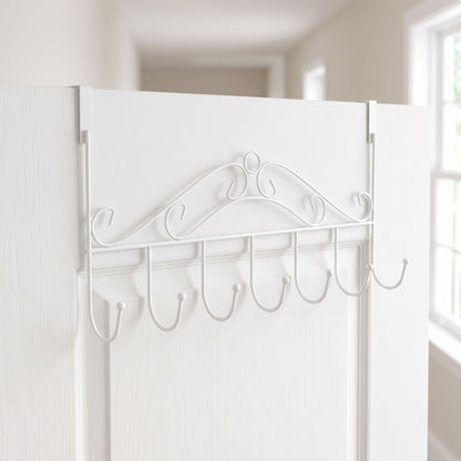 Wall Mounted Coat Rack with Adjustable Over-the-Door Design and Hooked - hero