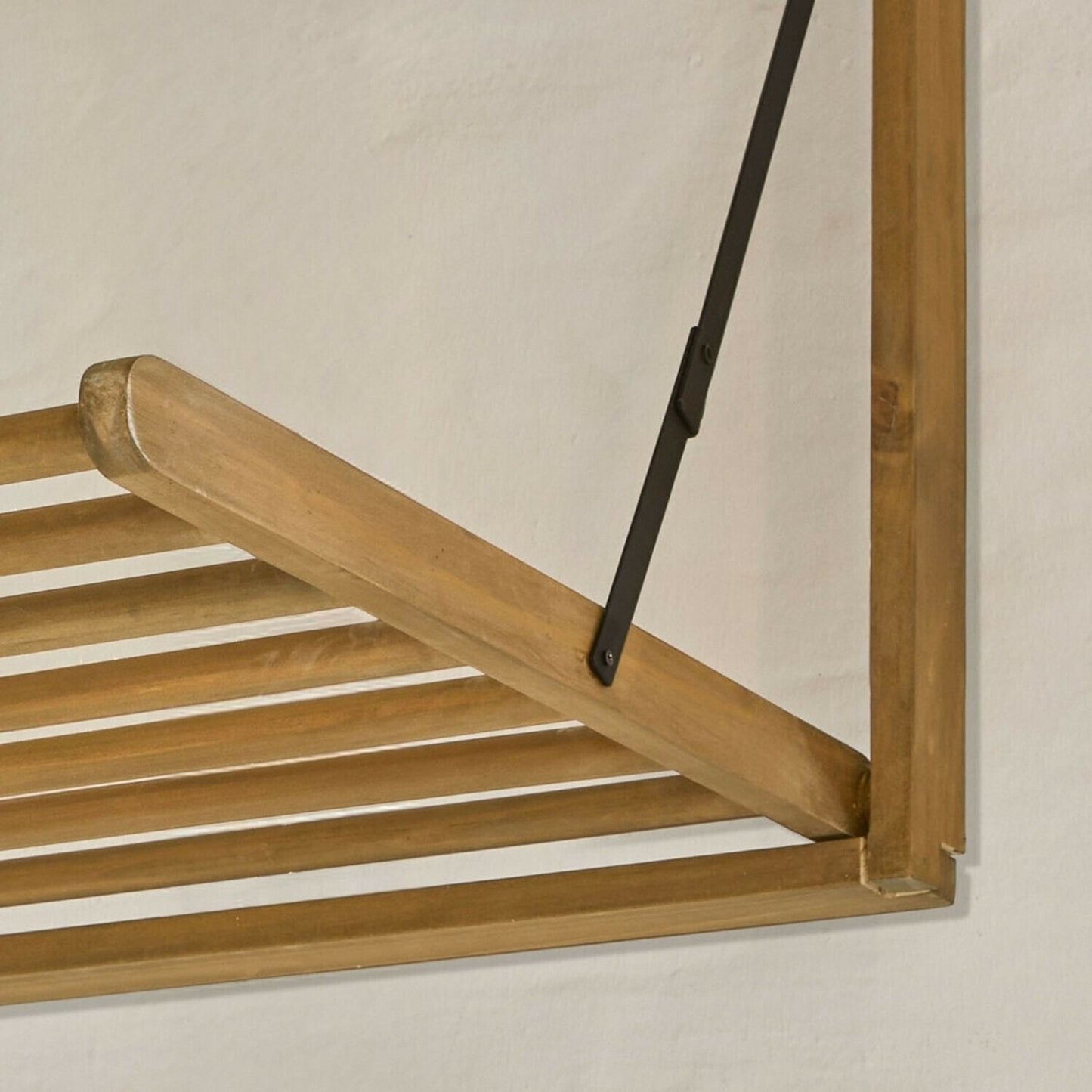 Wall Mounted Drying Rack Clothes Collapsible Wooden Foldable Mountable Laundry - Image 5