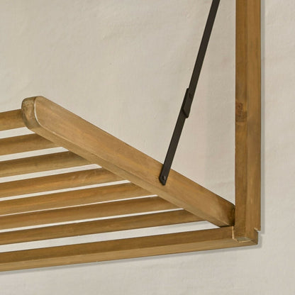 Wall Mounted Drying Rack Clothes Collapsible Wooden Foldable Mountable Laundry - Image 5