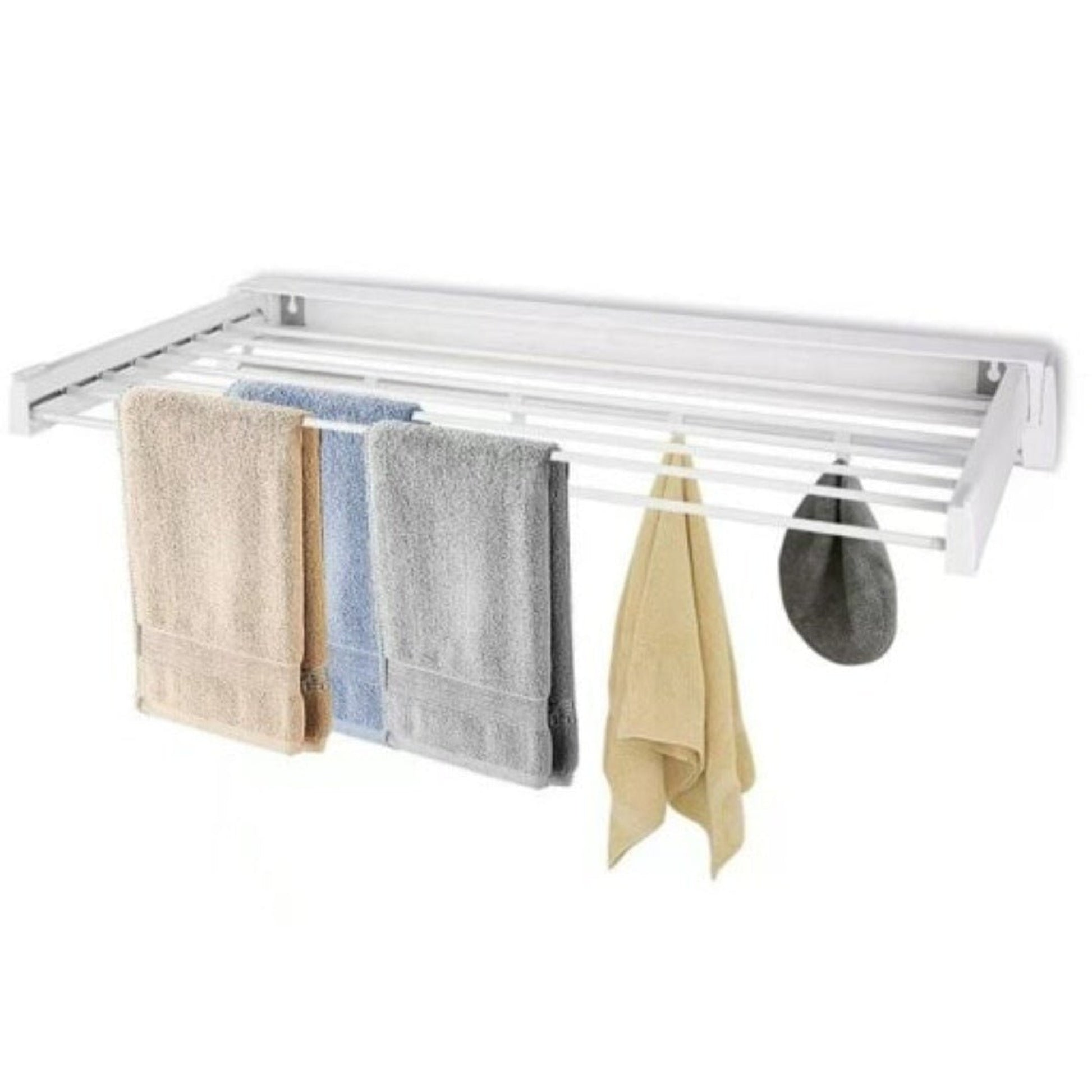 Wall Mounted Drying Rack Foldable Clothes With Multiple Extendable Rods For Laundry - Image 5