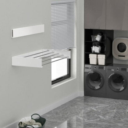 Wall Mounted Drying Rack Foldable Clothes With Multiple Extendable Rods For Laundry - Image 6