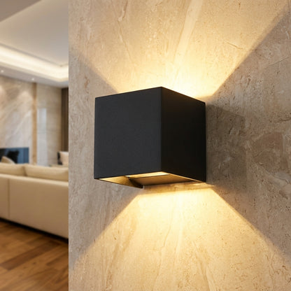 Wall Sconce Night Light Wireless Motion Sensor Light Cube Black Warm - Image 1