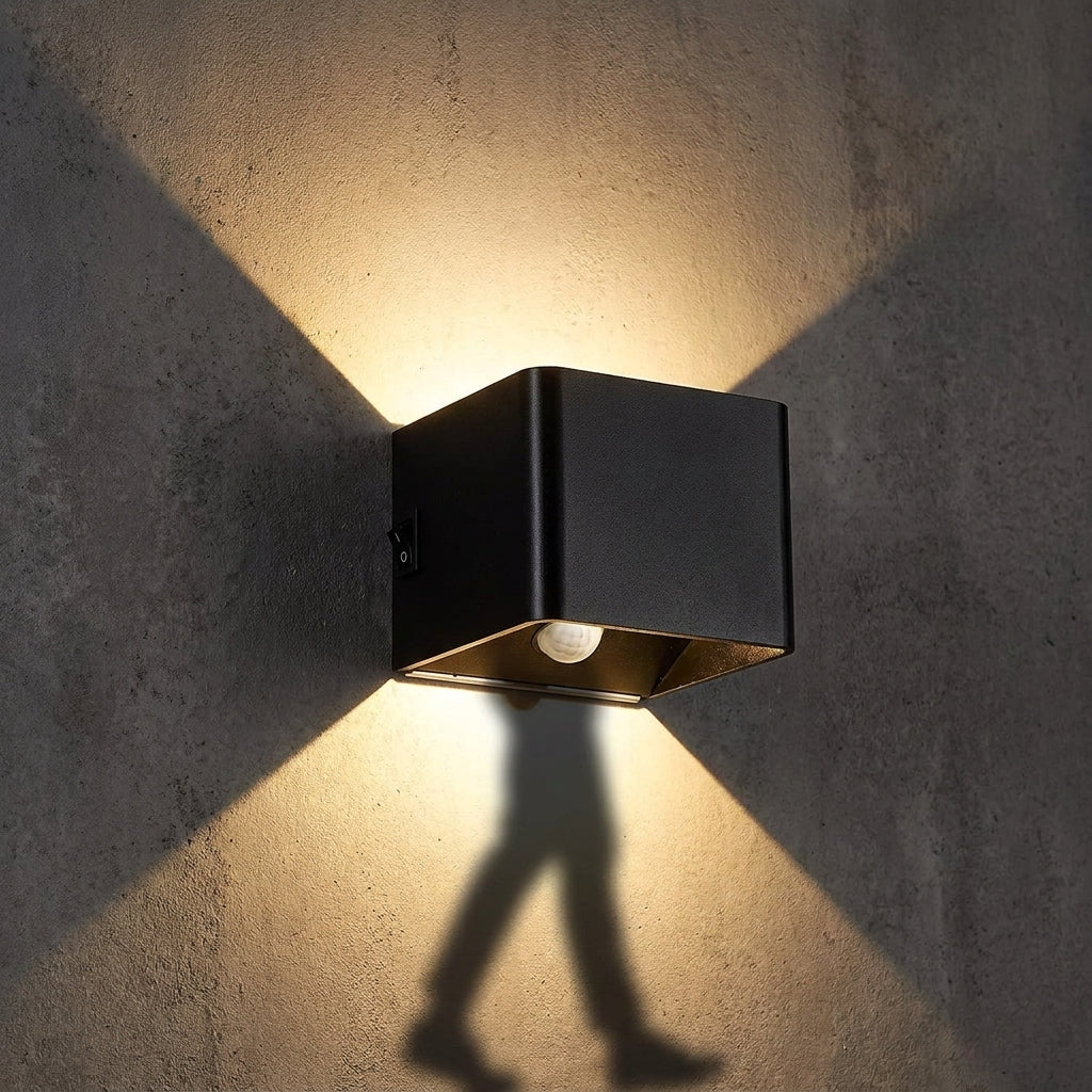 Wall Sconce Night Light Wireless Motion Sensor Light Cube Black Warm - Image 4