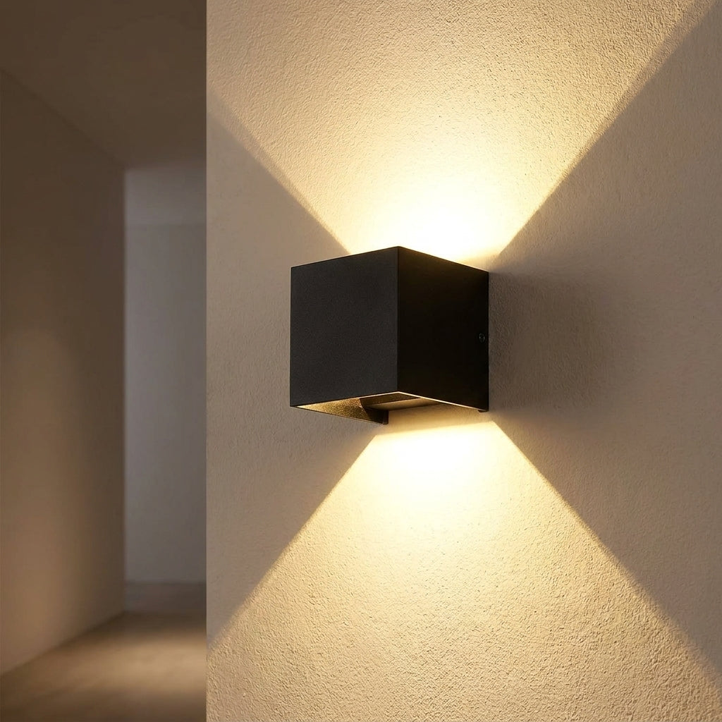 Wall Sconce Night Light Wireless Motion Sensor Light Cube Black Warm - Image 3