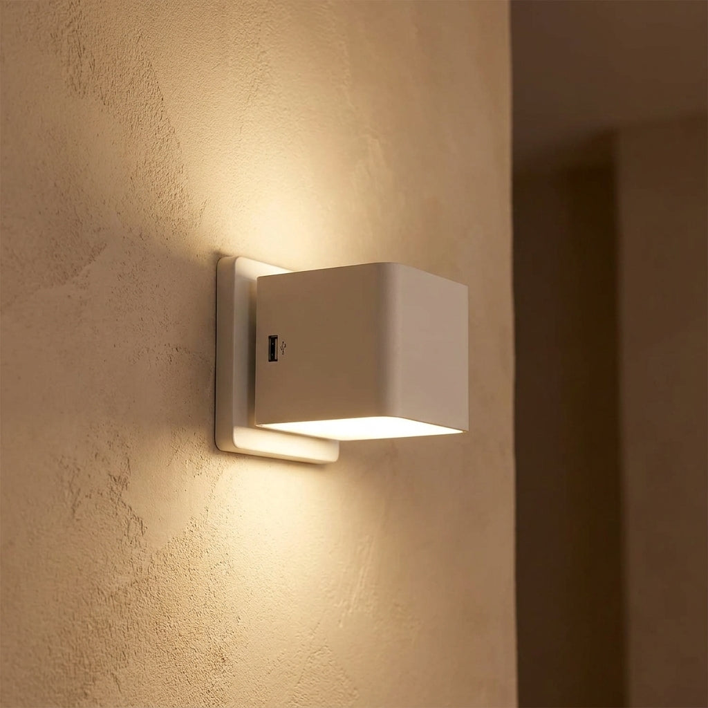 Wall Sconce Night Light Wireless Motion Sensor Light Cube Black Warm - Image 5