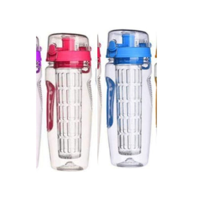 Water Bottle Fruit Infuser Clear Leakproof Design Flip-Top Lid - Image 13