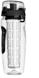 Water Bottle Fruit Infuser Clear Leakproof Design Flip-Top Lid - Image 14