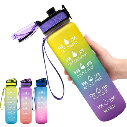 Water Bottle Motivational Quotes Sports Plastic Strap - Image 28
