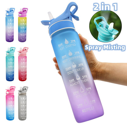 Water Bottle Motivational Spray Sports Time Marker - Image 1