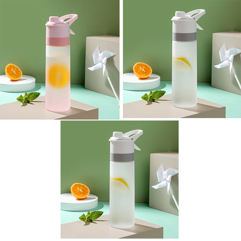 Water Bottle Spray Portable Sport Frosted Handle - Image 25