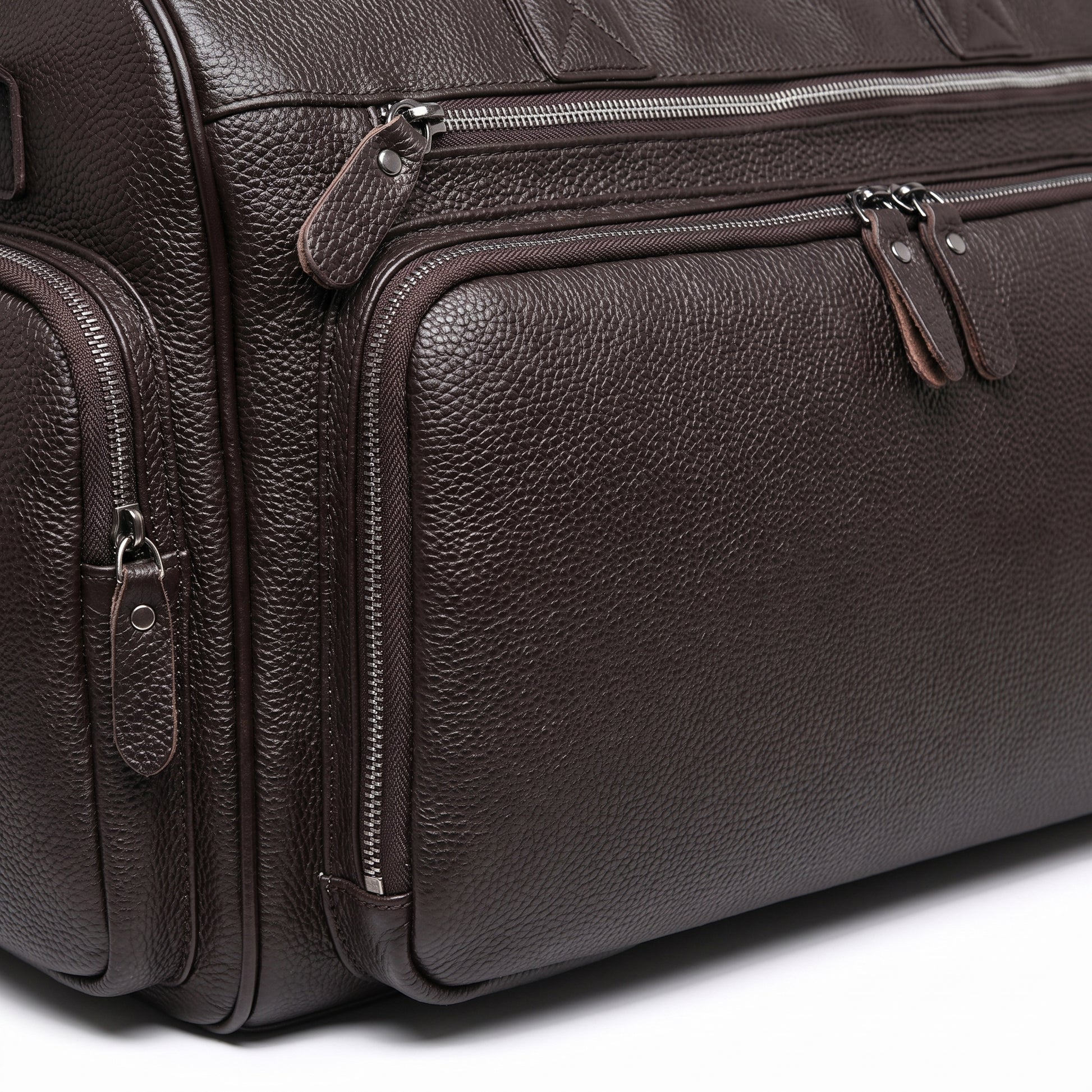 Weekender Travel Bag with Adjustable Structured Duffel and Zippered Compartments - detail