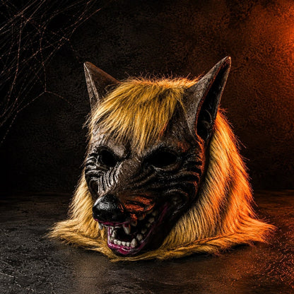 Werewolf Mask Halloween Costume Full Head Faux Fur Cosplay Scary Brown Horror - Image 3