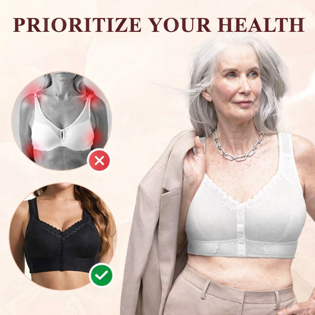 Wireless Bra Comfort Front Clasp Smoothing Back Moulded Cups - Image 3