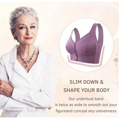 Wireless Bra Comfort Front Clasp Smoothing Back Moulded Cups - Image 5
