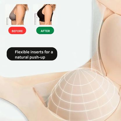 Wireless Comfort Bra Smoothing V-Neck Wide Strap Dusty Blue - Image 2