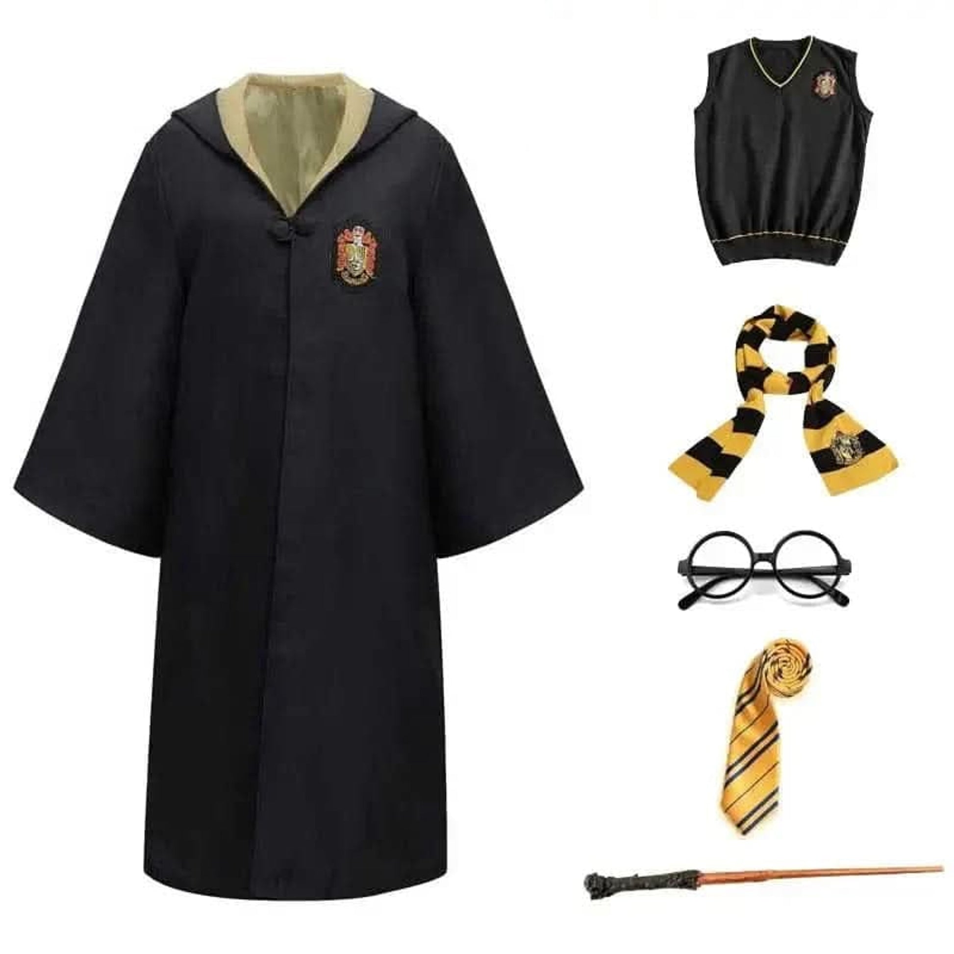 Wizard Costume For Halloween Relaxed Long Robe Button-Front - Image 6