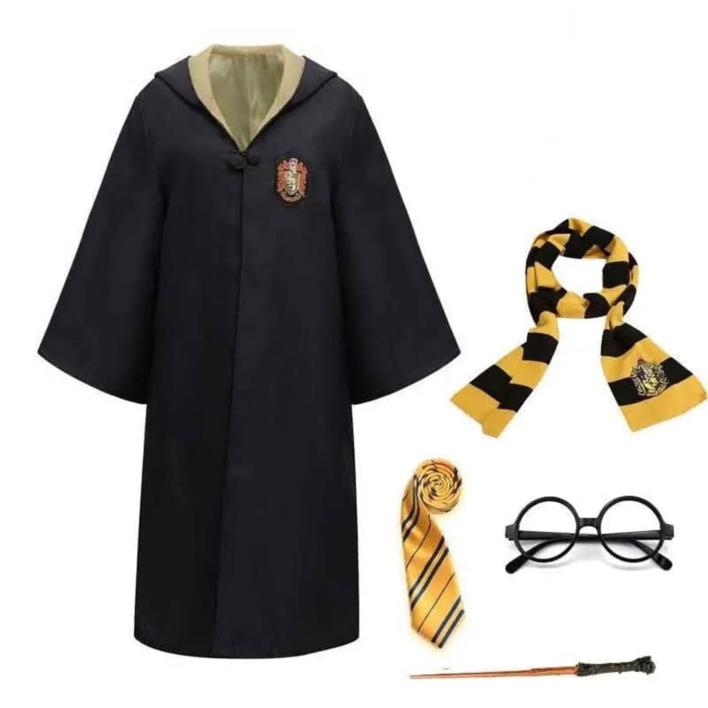 Wizard Costume For Halloween Relaxed Long Robe Button-Front - Image 9