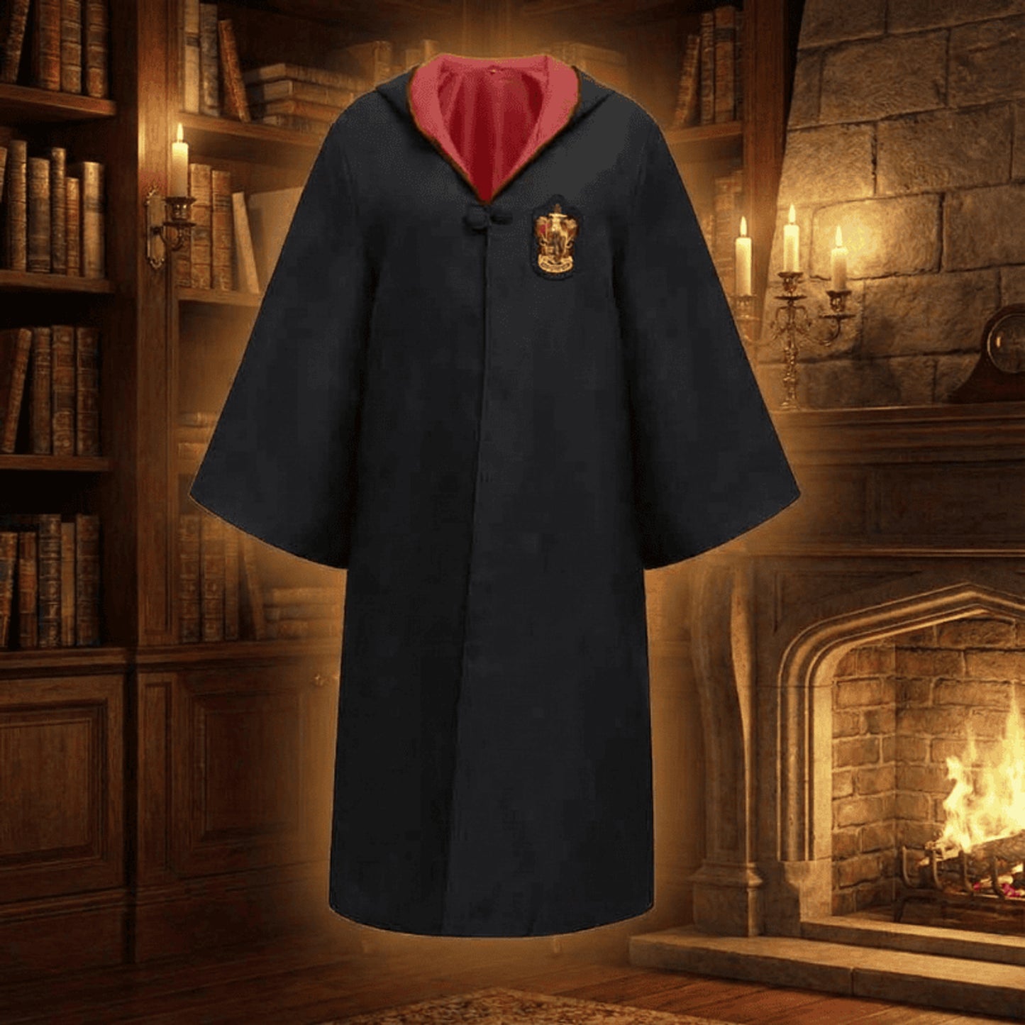 Wizard Costume For Halloween Relaxed Long Robe Button-Front - Image 1