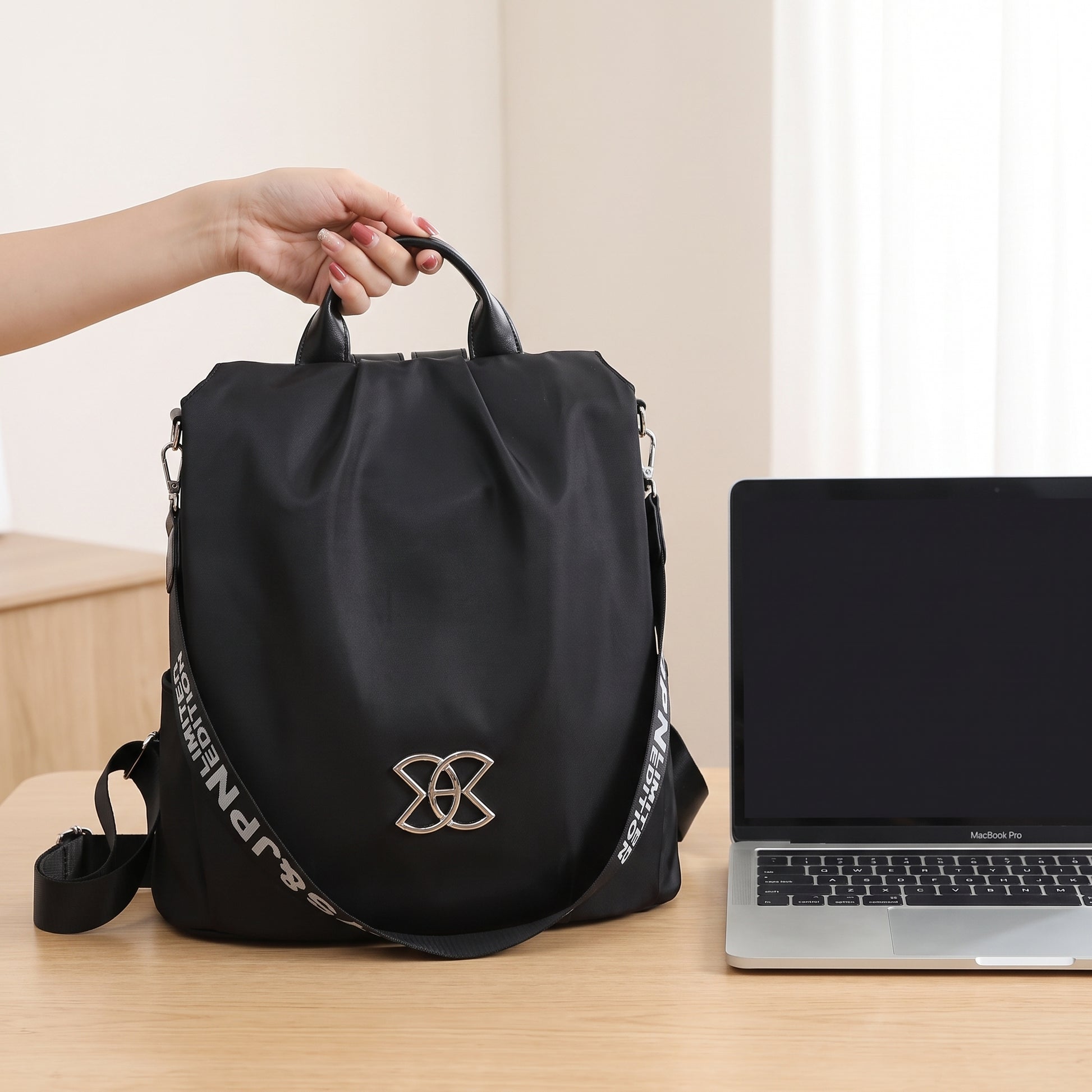 Backpack Anti-Theft Stylish Nylon Convertible - scale