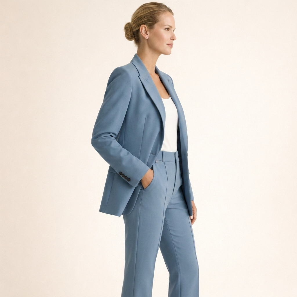 Women's Business Suit Pantsuit for Women Elegant Wide-Leg Trousers Set - Image 11