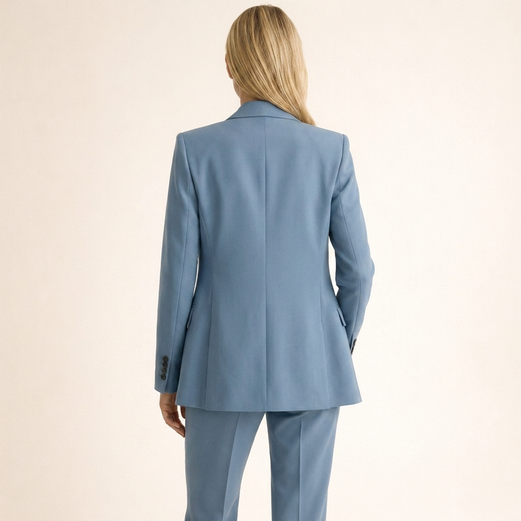 Women's Business Suit Pantsuit for Women Elegant Wide-Leg Trousers Set - Image 12