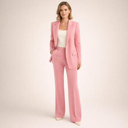 Women's Business Suit Pantsuit for Women Elegant Wide-Leg Trousers Set - Image 13