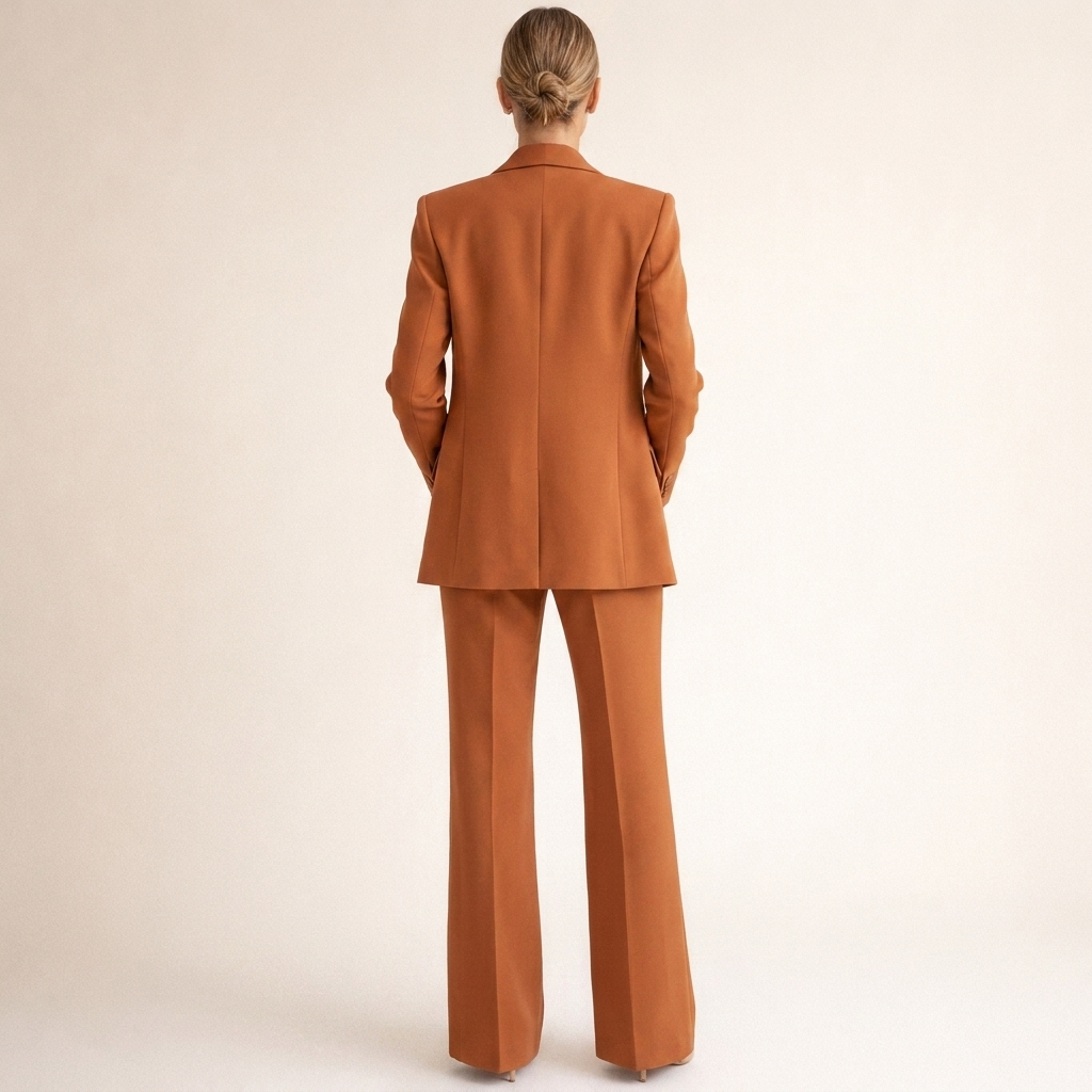 Women's Business Suit Pantsuit for Women Elegant Wide-Leg Trousers Set - Image 17