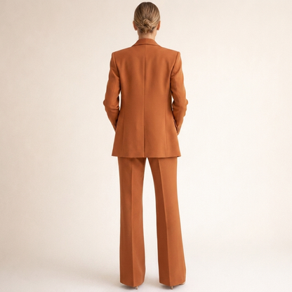 Women's Business Suit Pantsuit for Women Elegant Wide-Leg Trousers Set - Image 17