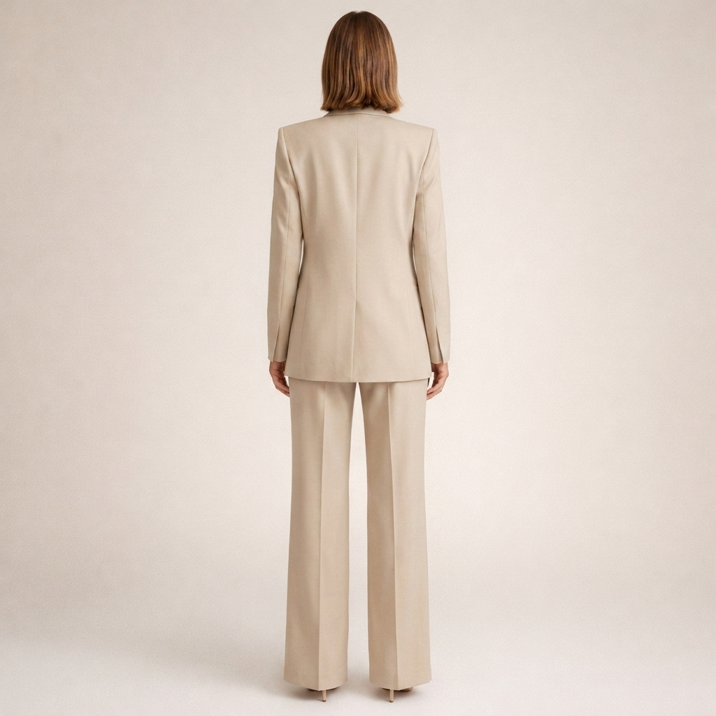 Women's Business Suit Pantsuit for Women Elegant Wide-Leg Trousers Set - Image 2