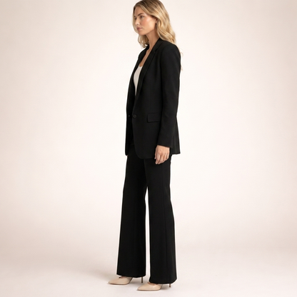 Women's Business Suit Pantsuit for Women Elegant Wide-Leg Trousers Set - Image 5