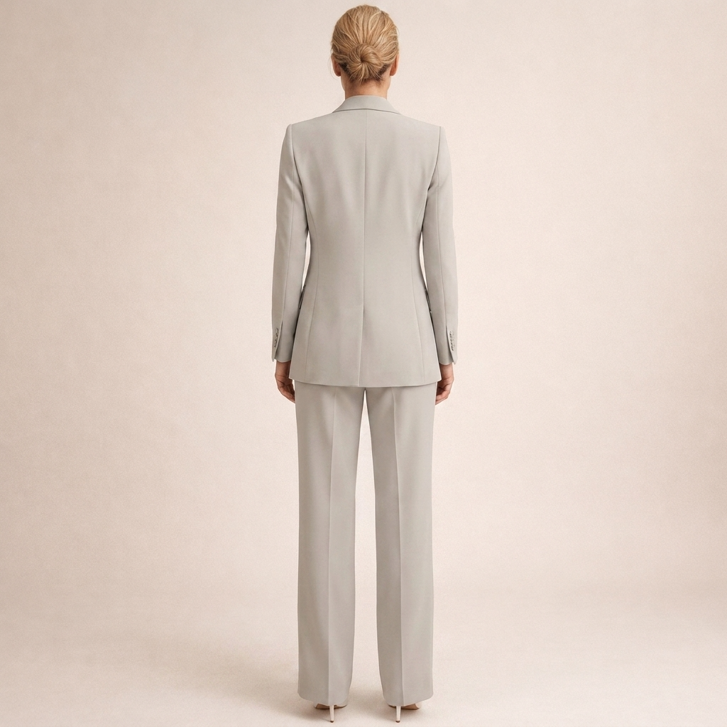 Women's Business Suit Pantsuit for Women Elegant Wide-Leg Trousers Set - Image 9
