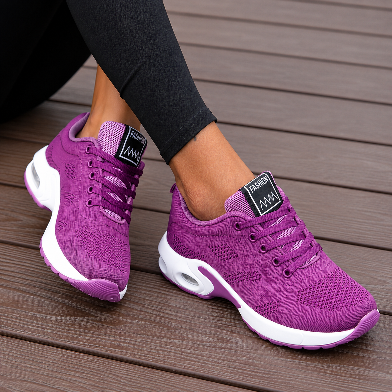 Women's Cushioned Walking Sneakers | Lace-Up - Image 3