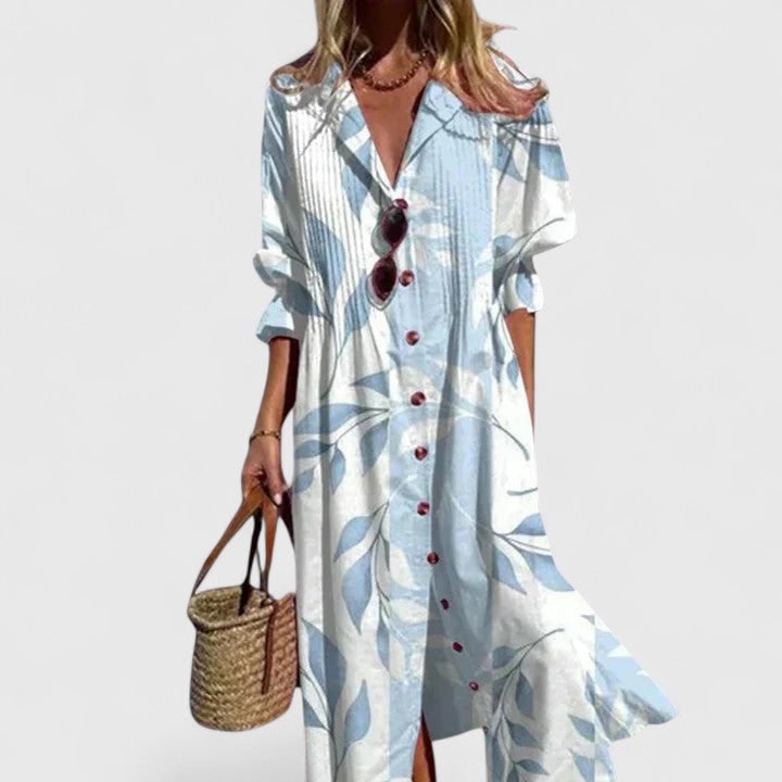 Women's Dress Boho Maxi Dress Patterned Long Dress Casual Style - Image 1