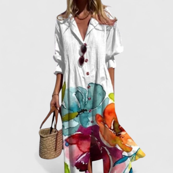 Women's Dress Boho Maxi Dress Patterned Long Dress Casual Style - Image 2