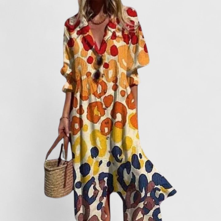 Women's Dress Boho Maxi Dress Patterned Long Dress Casual Style - Image 4