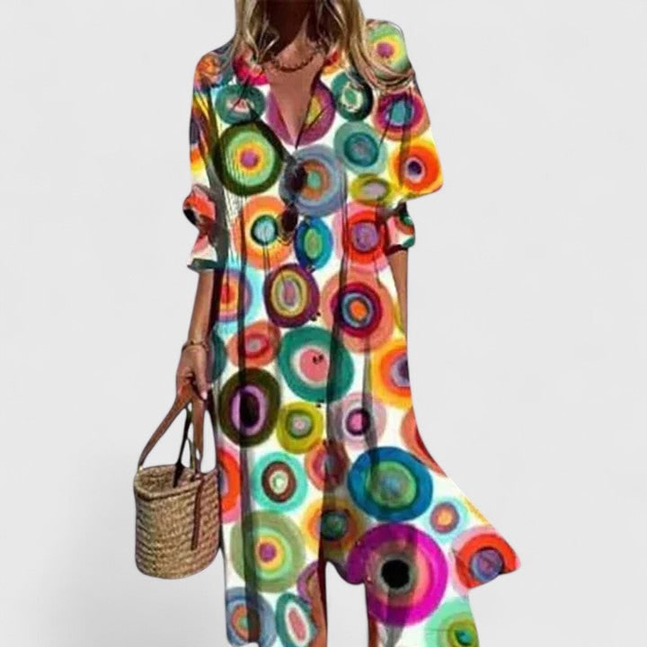 Women's Dress Boho Maxi Dress Patterned Long Dress Casual Style - Image 7