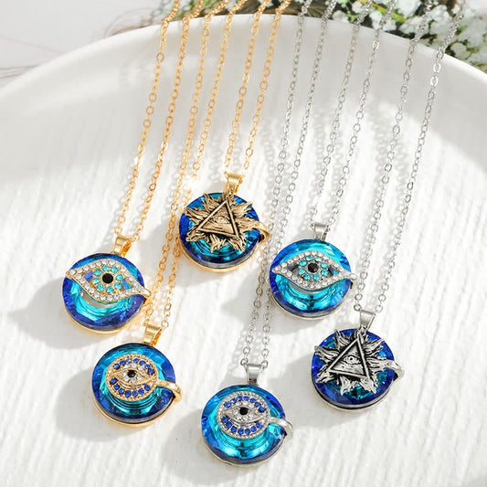 Women's Evil Eye Necklace | Pendant Necklace with Gemstones - Image 1
