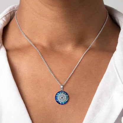 Women's Evil Eye Necklace | Pendant Necklace with Gemstones - Image 3