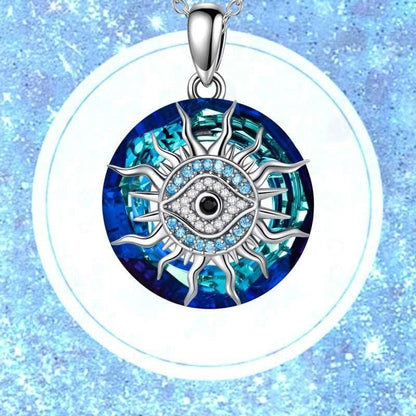 Women's Evil Eye Necklace | Pendant Necklace with Gemstones - Image 4