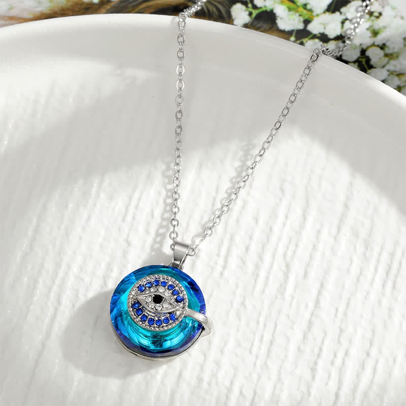Women's Evil Eye Necklace | Pendant Necklace with Gemstones - Image 8