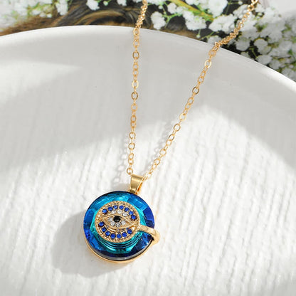 Women's Evil Eye Necklace | Pendant Necklace with Gemstones - Image 9