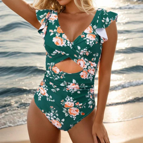 Women's Flattering One-Piece Swimsuit in Classic Solid Shades