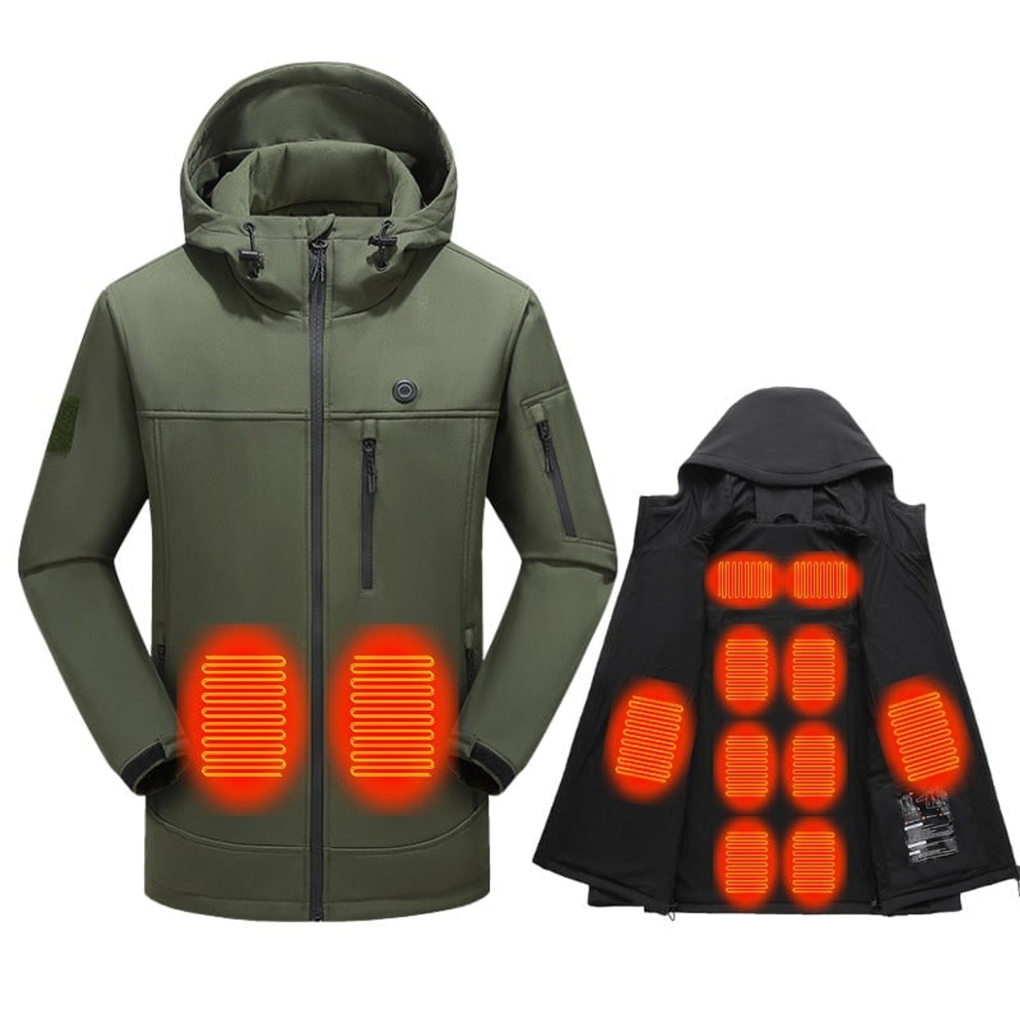 Women's Heated Jacket Full Zip Softshell With USB Power And Multiple Heating Zones - Image 5