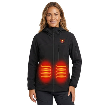 Women's Heated Jacket Full Zip Softshell With USB Power And Multiple Heating Zones - Image 2