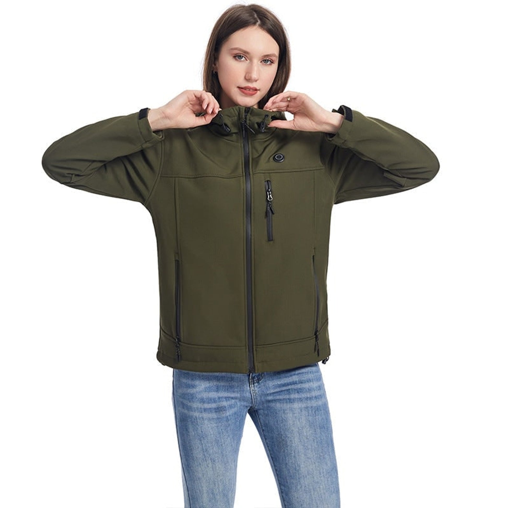 Women's Heated Jacket Full Zip Softshell With USB Power And Multiple Heating Zones - Image 6